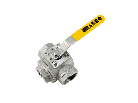 صنایع شیمیایی فولاد ضد زنگ 3 PCS دریچه دستی سه قطعه غیر برگشت کننده بهداشتی Tri Clamp Ball Valve