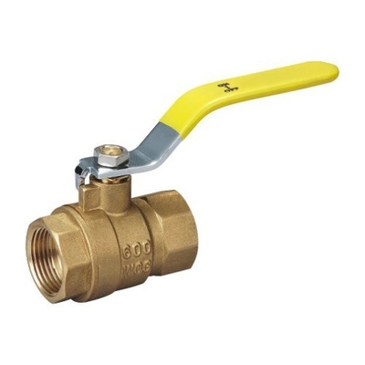صندلی های PTFE رزوه ای دریچه توپی برنجی آب 1-1/2 اینچی PN16 600WOG