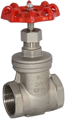 1-1/4 اینچ 200PSI WOG Heavy Duty Gate Valve NPT Female SS316 CF8M